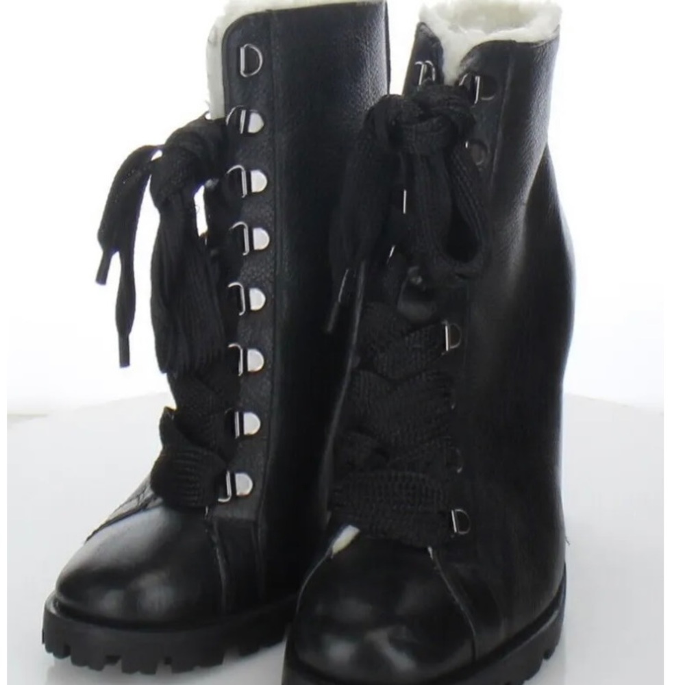 SCHUTZ ZHARA black lace up booties sz 7B NEW!!!